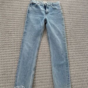 Agolde Light Blue Straight Leg Jeans